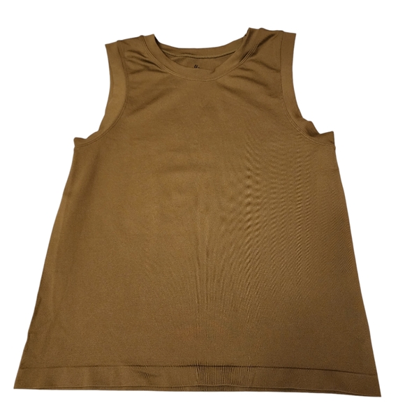 Bke Core Contour Olive Green Stretchy Muscle Tank Top L/XL - Picture 1 of 5
